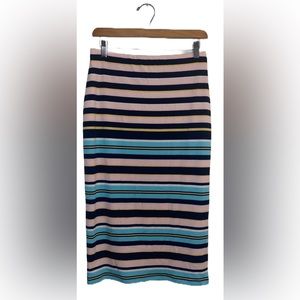 AFRM MULTI COLOR STRIPED STRETCHY PENCIL SKIRT
